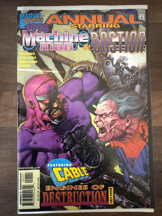 Machine Man & Bastion Annual  1998 Marvel Comics Engines Of Destruction Book Two