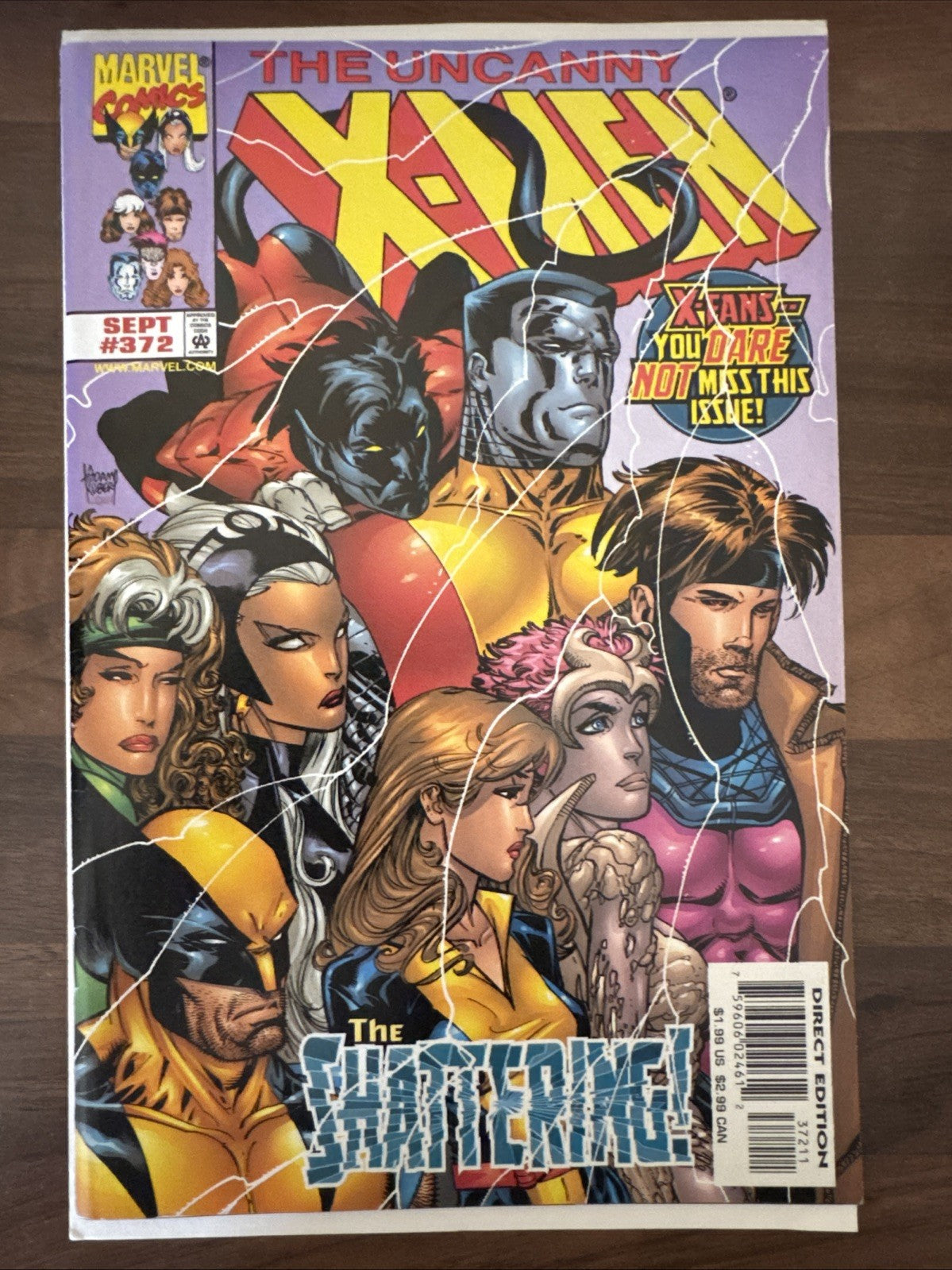 THE UNCANNY X-MEN #372 1999 Marvel Comics Card Still Inside