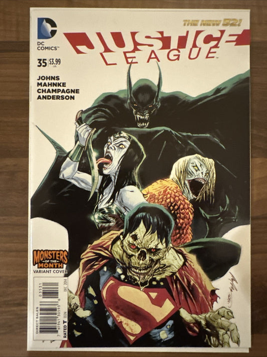 Justice League #35 Monster Variant | Geoff Johns | DC Comics | Released 2014