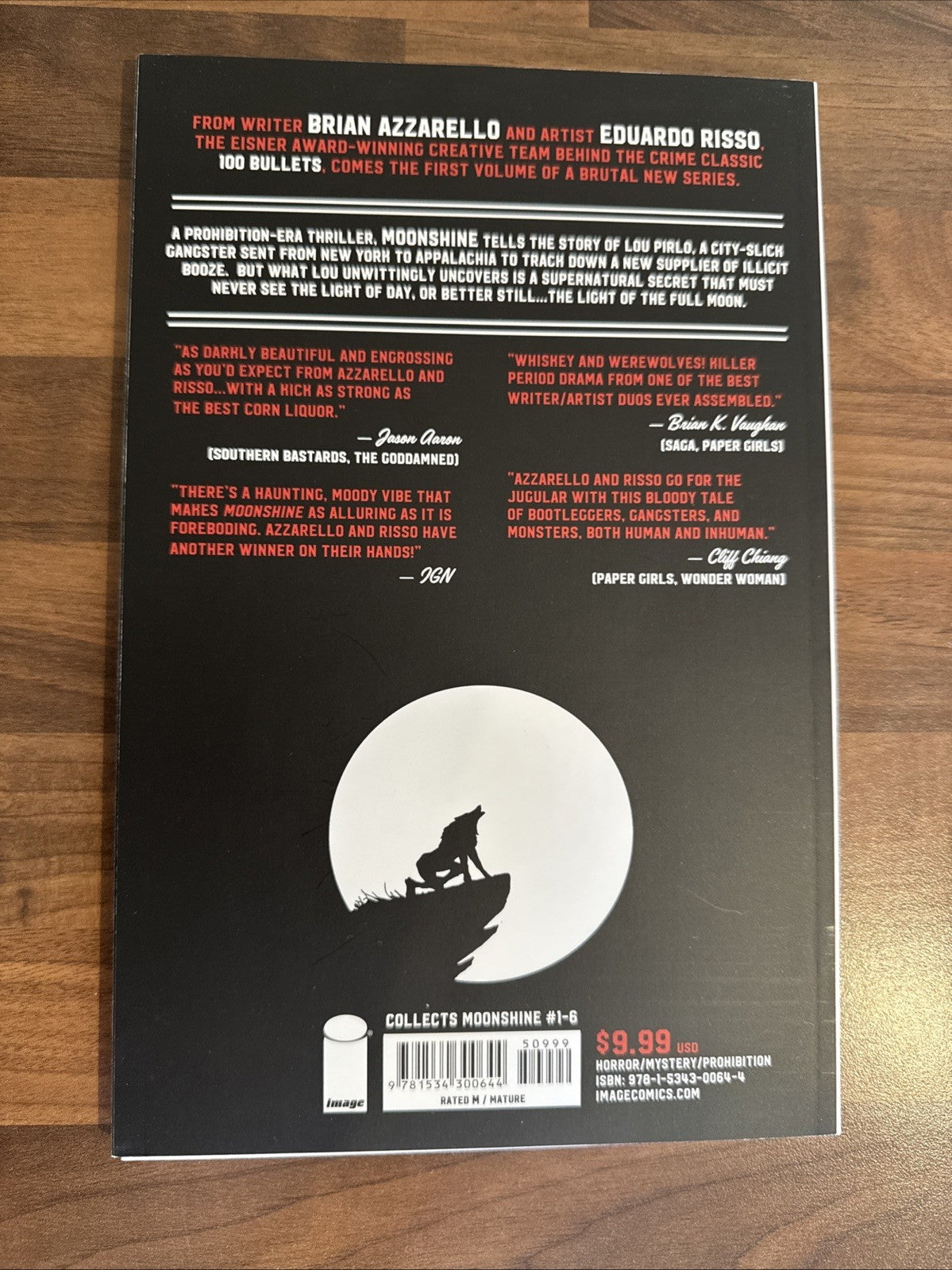 MOONSHINE -Volume 1 | Brian Azzarello | IMAGE COMICS | TBP Graphic Novel | 2017
